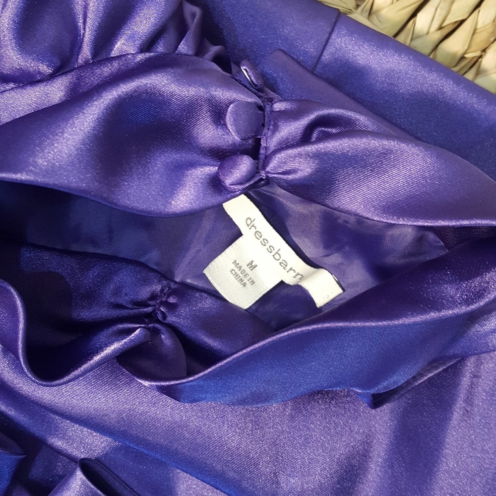 Eggplant Sleeveless Tie Waist Satin Blouse Top - Picture 3 of 7